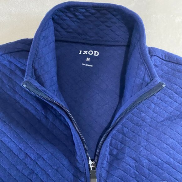 Medieval Navy Blue Izod Luxury Sport Quilted Vest Men's Size Medium NWT - Picture 7 of 12